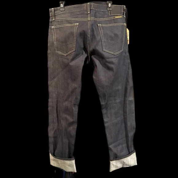 CIVILIANAIRE 11 oz Gold Selvage Denim Slim Jeans - Indigo - Mens SZ 35